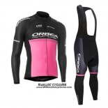 2020 Maillot Ciclismo Orbea Noir Rose Manches Longues et Cuissard