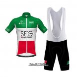 2020 Maillot Ciclismo SEG Racing Academy Champion Italie Manches Courtes et Cuissard