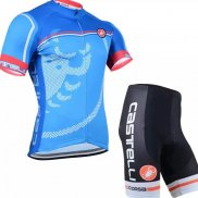 2020 Maillot Cyclisme Castelli Bleu Manches Courtes et Cuissard