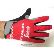 2020 Trek Segafredo Gants Doigts Longs Rouge