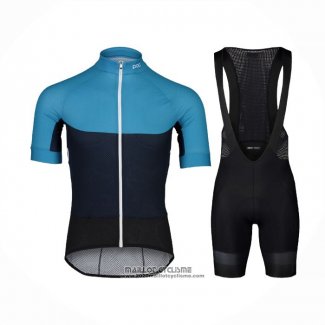 2021 Maillot Cyclisme POC Bleu Manches Courtes et Cuissard