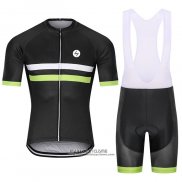 2021 Maillot Cyclisme Steep Noir Jaune Manches Courtes et Cuissard