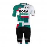 2022 Maillot Cyclisme Bora-hansgrone Vert Blanc Manches Courtes et Cuissard