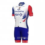 2022 Maillot Cyclisme Groupama Fdj Rouge Bleu Manches Courtes et Cuissard 2022 Maillot Cyclisme Groupama Fdj Rouge Bleu Manches Courtes et Cuissard