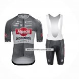 2024 Maillot Cyclisme Alpecin Deceuninck Gris Manches Courtes Et Cuissard