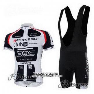 2011 Maillot Ciclismo BMC Blanc et Noir Manches Courtes et Cuissard