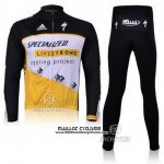 2011 Maillot Ciclismo Specialized Jaune et Noir Manches Longues et Cuissard