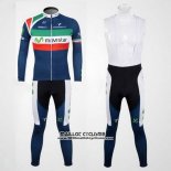 2012 Maillot Ciclismo Movistar Champion Italie Manches Longues et Cuissard