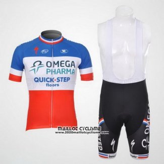 2012 Maillot Ciclismo Omega Pharma Quick Step Champion France Manches Courtes et Cuissard