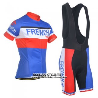 2014 Maillot Ciclismo Monton Champion Francese Manches Courtes et Cuissard