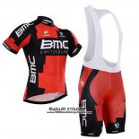 2015 Maillot Ciclismo BMC Noir et Orange Manches Courtes et Cuissard