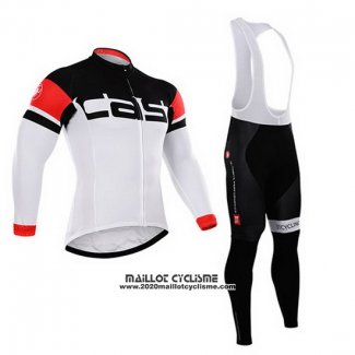 2015 Maillot Ciclismo Castelli Noir et Blanc Manches Longues et Cuissard