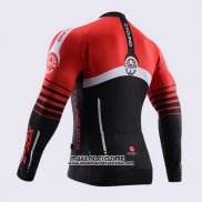 2015 Maillot Ciclismo Fox Cyclingbox Noir et Rouge Manches Longues et Cuissard