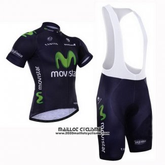 2015 Maillot Ciclismo Movistar Noir Manches Courtes et Cuissard