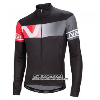 2016 Maillot Ciclismo Nalini Rouge et Noir Manches Longues et Cuissard