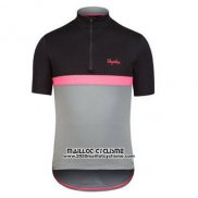 2016 Maillot Ciclismo Rapha Noir et Rouge Manches Courtes et Cuissard