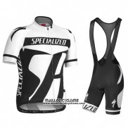 2016 Maillot Ciclismo Specialized Blanc et Gris Manches Courtes et Cuissard