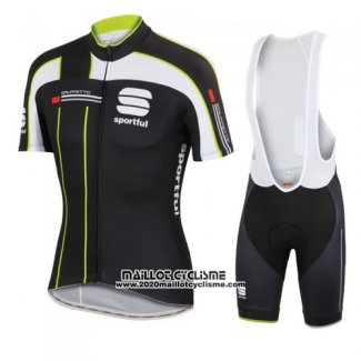 2016 Maillot Ciclismo Sportful Noir Vert Manches Courtes et Cuissard