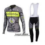 2016 Maillot Ciclismo Tinkoff Gris Manches Longues et Cuissard