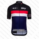 2016 Maillot Ciclismo UCI Mondo Champion Lider Sky Noir et Bleu Manches Courtes et Cuissard