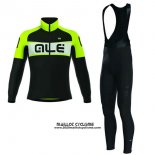 2017 Maillot Ciclismo ALE Excel Weddell Vert Manches Longues et Cuissard