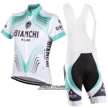 2017 Maillot Ciclismo Bianchi Milano Blanc Manches Courtes et Cuissard
