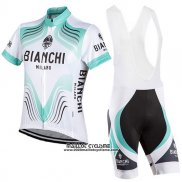 2017 Maillot Ciclismo Bianchi Milano Blanc Manches Courtes et Cuissard