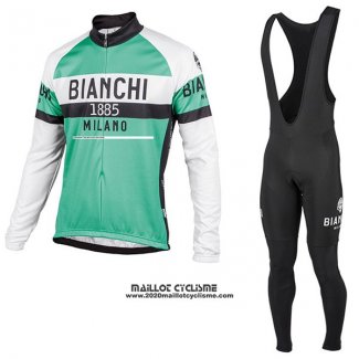 2017 Maillot Ciclismo Bianchi Milano Ml Vert Manches Longues et Cuissard