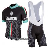 2017 Maillot Ciclismo Bianchi Milano Pride Noir Manches Courtes et Cuissard