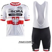 2017 Maillot Ciclismo Bora Champion Pologne Manches Courtes et Cuissard