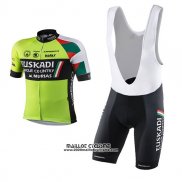 2017 Maillot Ciclismo Euskadi Vert et Noir Manches Courtes et Cuissard