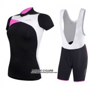 2017 Maillot Ciclismo Femme RH+ Noir Manches Courtes et Cuissard