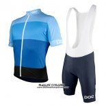 2017 Maillot Ciclismo POC Fondo Elements Bleu Clair Manches Courtes et Cuissard