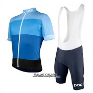 2017 Maillot Ciclismo POC Fondo Elements Bleu Clair Manches Courtes et Cuissard