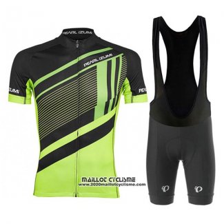 2017 Maillot Ciclismo Pearl Izumi Vert et Noir Manches Courtes et Cuissard