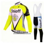 2017 Maillot Ciclismo Tinkoff Jaune Manches Longues et Cuissard
