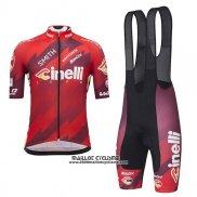 2018 Maillot Ciclismo Cinelli Fonce Rouge Manches Courtes et Cuissard