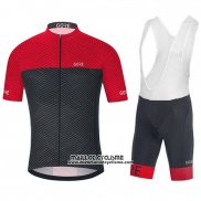 2018 Maillot Ciclismo Gore C3 Optiline Rouge et Noir Manches Courtes et Cuissard