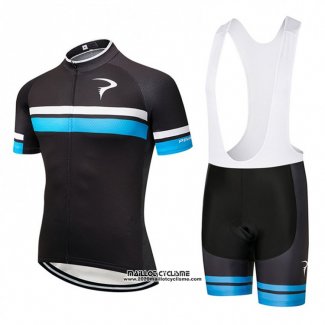 2018 Maillot Ciclismo Pinarello Noir et Bleu Manches Courtes et Cuissard