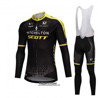 2018 Maillot Ciclismo Scott Noir Manches Longues et Cuissard