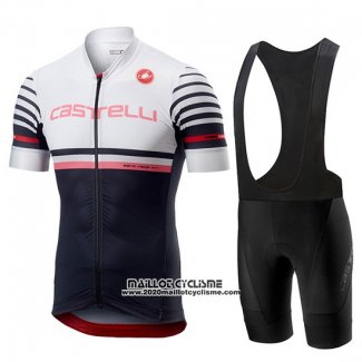 2019 Maillot Ciclismo Castelli Free AR 4.1 Blanc Noir Manches Courtes et Cuissard