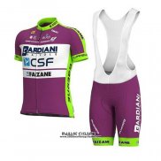 2020 Maillot Ciclismo Bardiani CSF Fuchsia Blanc Manches Courtes et Cuissard
