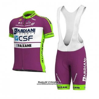 2020 Maillot Ciclismo Bardiani CSF Fuchsia Blanc Manches Courtes et Cuissard