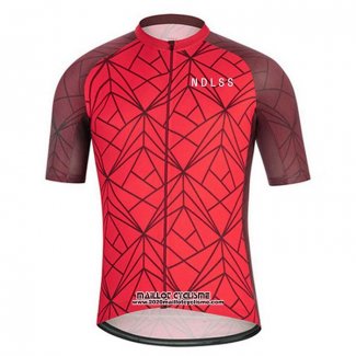 2020 Maillot Ciclismo NDLSS Profond Rouge Manches Courtes et Cuissard