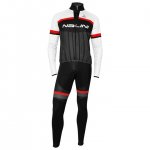 2020 Maillot Cyclisme Nalini Noir Blanc Rouge Manches Longues et Cuissard(1)