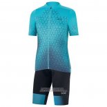 2021 Maillot Cyclisme Gore Bleu Manches Courtes et Cuissard