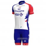 2021 Maillot Cyclisme Groupama-FDJ Rouge Bleu Manches Courtes et Cuissard