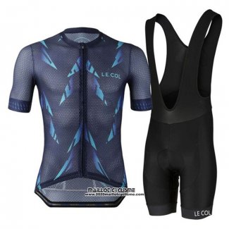 2021 Maillot Cyclisme Le Col Fonce Bleu Manches Courtes et Cuissard