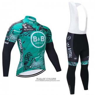 2021 Maillot Cyclisme Vital Concept-bb Hotels Vert Manches Longues et Cuissard