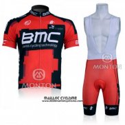 2011 Maillot Ciclismo BMC Rouge et Noir Manches Courtes et Cuissard